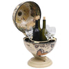 vidaXL Tabletop Globe Bar Wine Stand Eucalyptus Wood White, 320911