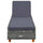 Sunbed Grey PE Rattan Standard Adjustable Armrests Sunbed - vidaXL