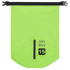 vidaXL Dry Bag with Zipper Green 4 gal PVC 2776