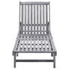 Sunlounger Grey wash Solid Acacia wood Standard Height-Adjustable - vidaXL