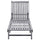 Sunlounger Grey wash Solid Acacia wood Standard Height-Adjustable - vidaXL