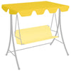 vidaXL Replacement Canopy for Garden Swing Yellow 89''x73.2'' 270 g/mÂ², 312091