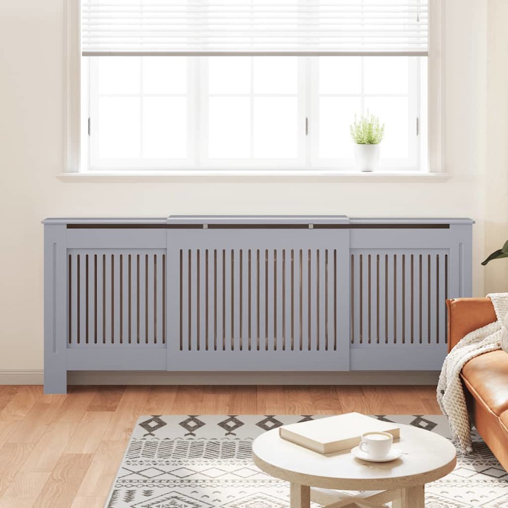 MDF Radiator Cover Gray 80.7'' - vidaXL