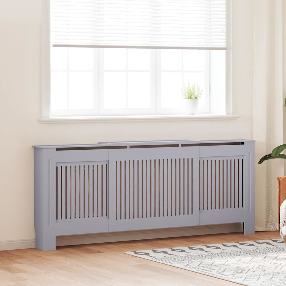 MDF Radiator Cover Gray 80.7'' - vidaXL