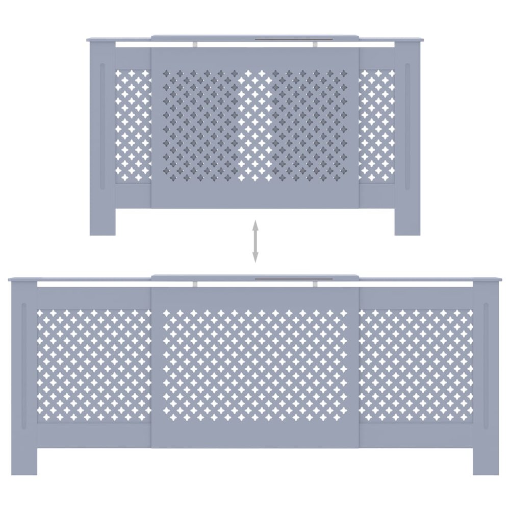 MDF Radiator Cover Gray 80.7'' - vidaXL