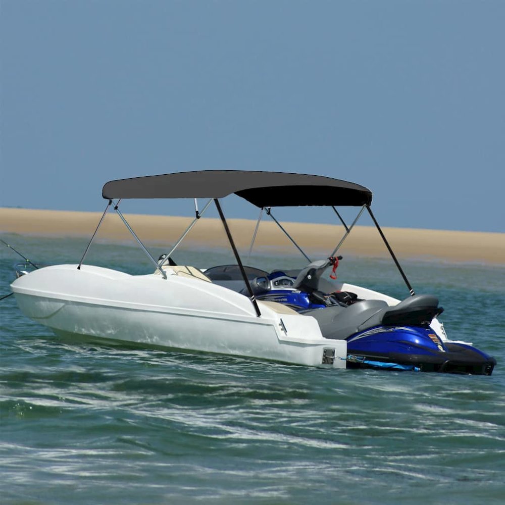 vidaXL 4 Bow Bimini Top Anthracite 95.7''x(90.6''-96.1'')x53.9'' 3142