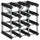 Wine Rack for 12 Bottles Black Solid Pine Wood - vidaXL