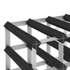 Wine Rack for 20 Bottles Black Solid Pine Wood - vidaXL