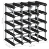 Wine Rack for 20 Bottles Black Solid Pine Wood - vidaXL