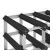 Wine Rack for 42 Bottles Black Solid Pine Wood - vidaXL
