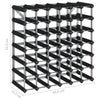 Wine Rack for 42 Bottles Black Solid Pine Wood - vidaXL