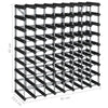 Wine Rack for 72 Bottles Black Solid Pine Wood - vidaXL