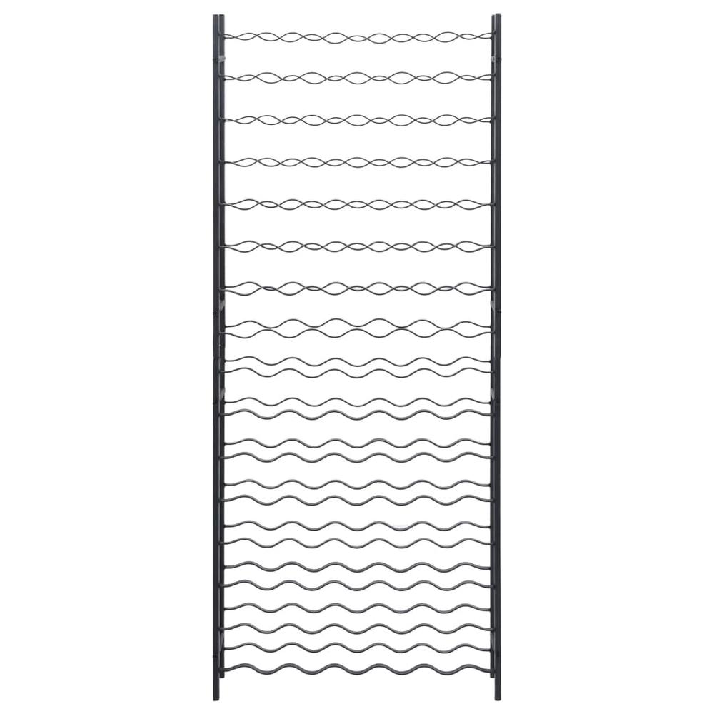 Wine Rack for 96 Bottles Black Iron - vidaXL