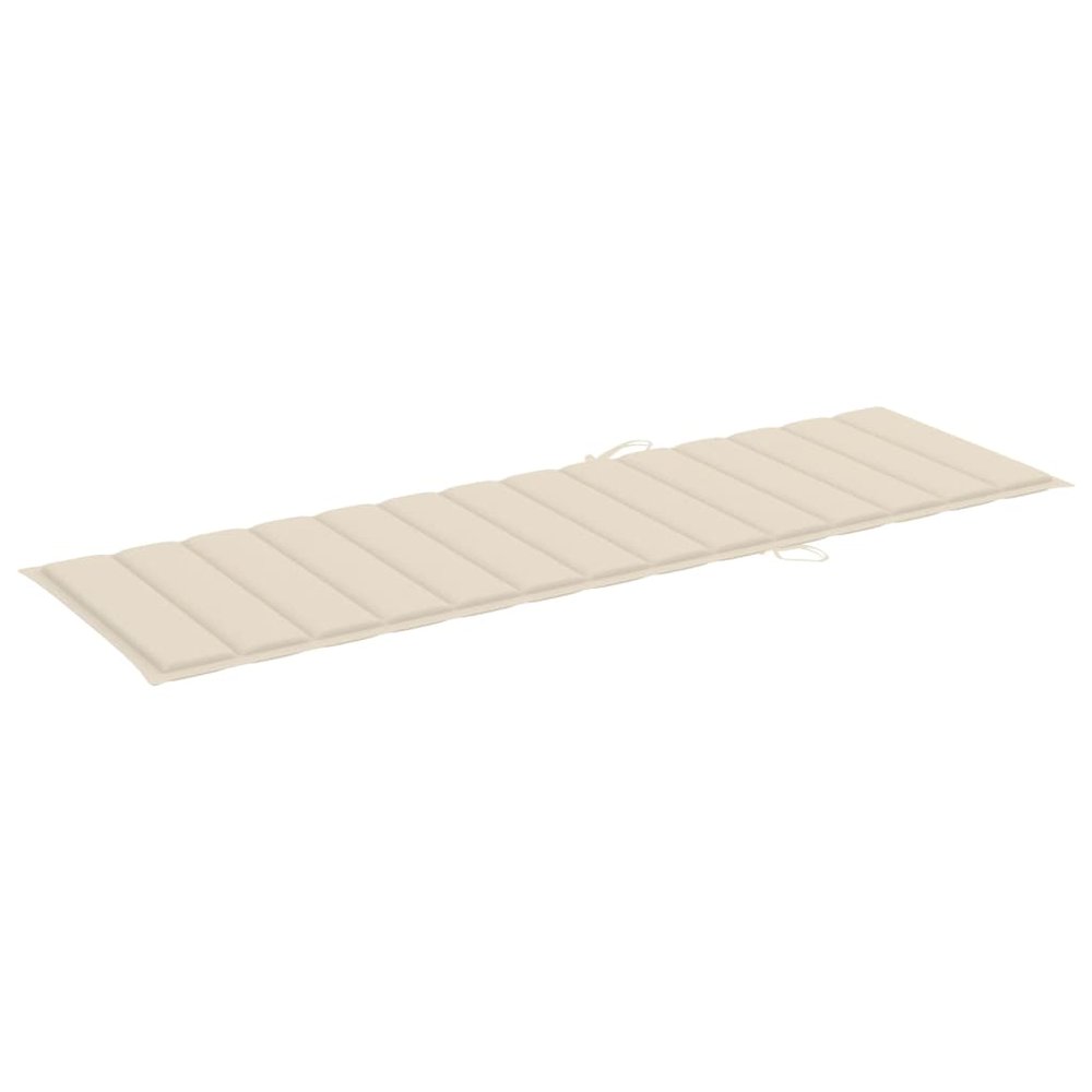 Sunlounger Grey Acacia wood, Polyester Single - vidaXL