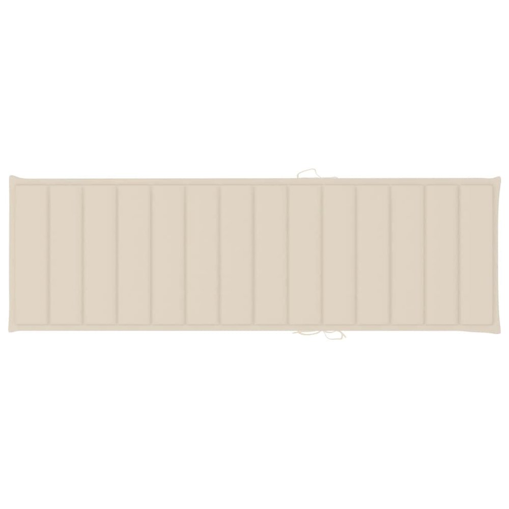 Sunlounger Grey Acacia wood, Polyester Single - vidaXL