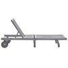 Sunlounger Grey Solid Acacia wood Standard Height-Adjustable - vidaXL