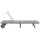 Sunlounger Grey Solid Acacia wood Standard Height-Adjustable - vidaXL
