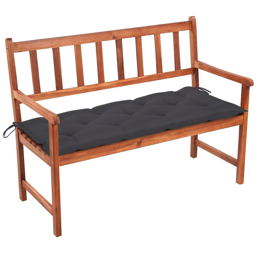 Garden Bench Light brown, Anthracite cushion - vidaXL