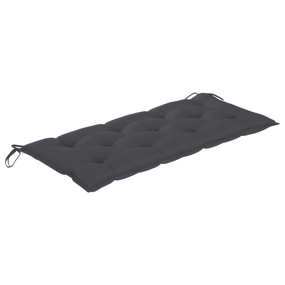 Garden Bench Light brown, Anthracite cushion - vidaXL