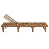 Sun Lounger Cream & Natural Wood Solid Acacia wood 78.7 in length - vidaXL