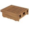 Sun Lounger Cream & Natural Wood Solid Acacia wood 78.7 in length - vidaXL