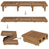 Sun Lounger Cream & Natural Wood Solid Acacia wood 78.7 in length - vidaXL