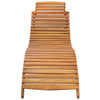 Sun Lounger Grey Solid Acacia wood, Polyester Standard Foldable - vidaXL