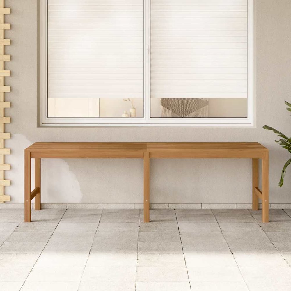 Bench Teak Solid Teak Wood 59.1 in long Durable Garden Bench - vidaXL