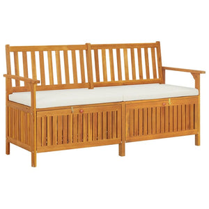Bench Brown Solid Acacia wood, 100% polyester Medium - vidaXL