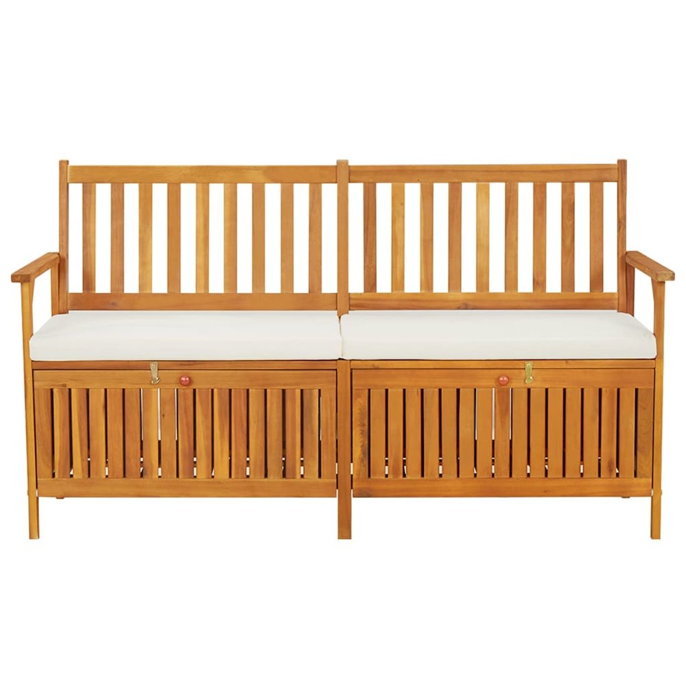 Bench Brown Solid Acacia wood, 100% polyester Medium - vidaXL