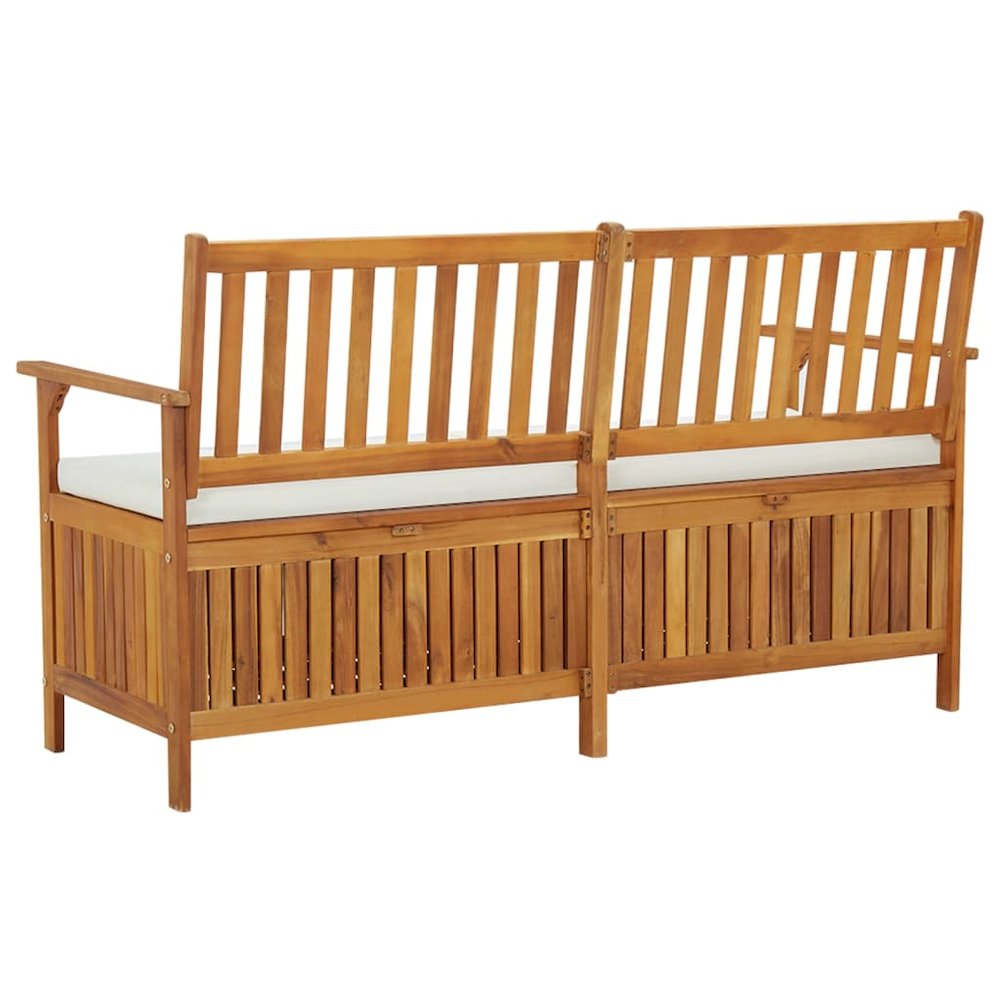Bench Brown Solid Acacia wood, 100% polyester Medium - vidaXL