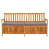 Bench Black Solid Acacia wood 67 in Storage Bench Rectangular - vidaXL