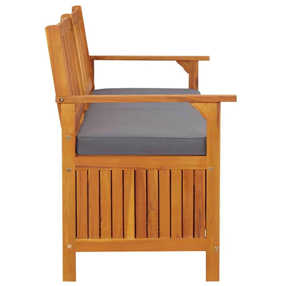 Bench Black Solid Acacia wood 67 in Storage Bench Rectangular - vidaXL