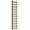 Wall Mounted Wine Rack for 12 Bottles Gold Iron - vidaXL