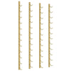Wall Mounted Wine Rack for 12 Bottles 2 pcs Gold Iron - vidaXL