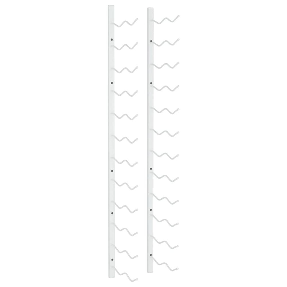 Wall Mounted Wine Rack for 24 Bottles White Iron - vidaXL