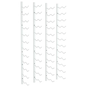 Wall Mounted Wine Rack for 24 Bottles 2 pcs White Iron - vidaXL