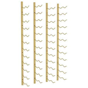 Wall Mounted Wine Rack for 24 Bottles 2 pcs Gold Iron - vidaXL