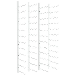Wall Mounted Wine Rack for 36 Bottles 2 pcs White Iron - vidaXL