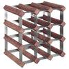 Wine Rack for 12 Bottles Brown Solid Wood Pine - vidaXL