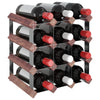 Wine Rack for 12 Bottles Brown Solid Wood Pine - vidaXL