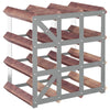 Wine Rack for 12 Bottles Brown Solid Wood Pine - vidaXL