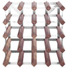 Wine Rack for 20 Bottles Brown Solid Wood Pine - vidaXL