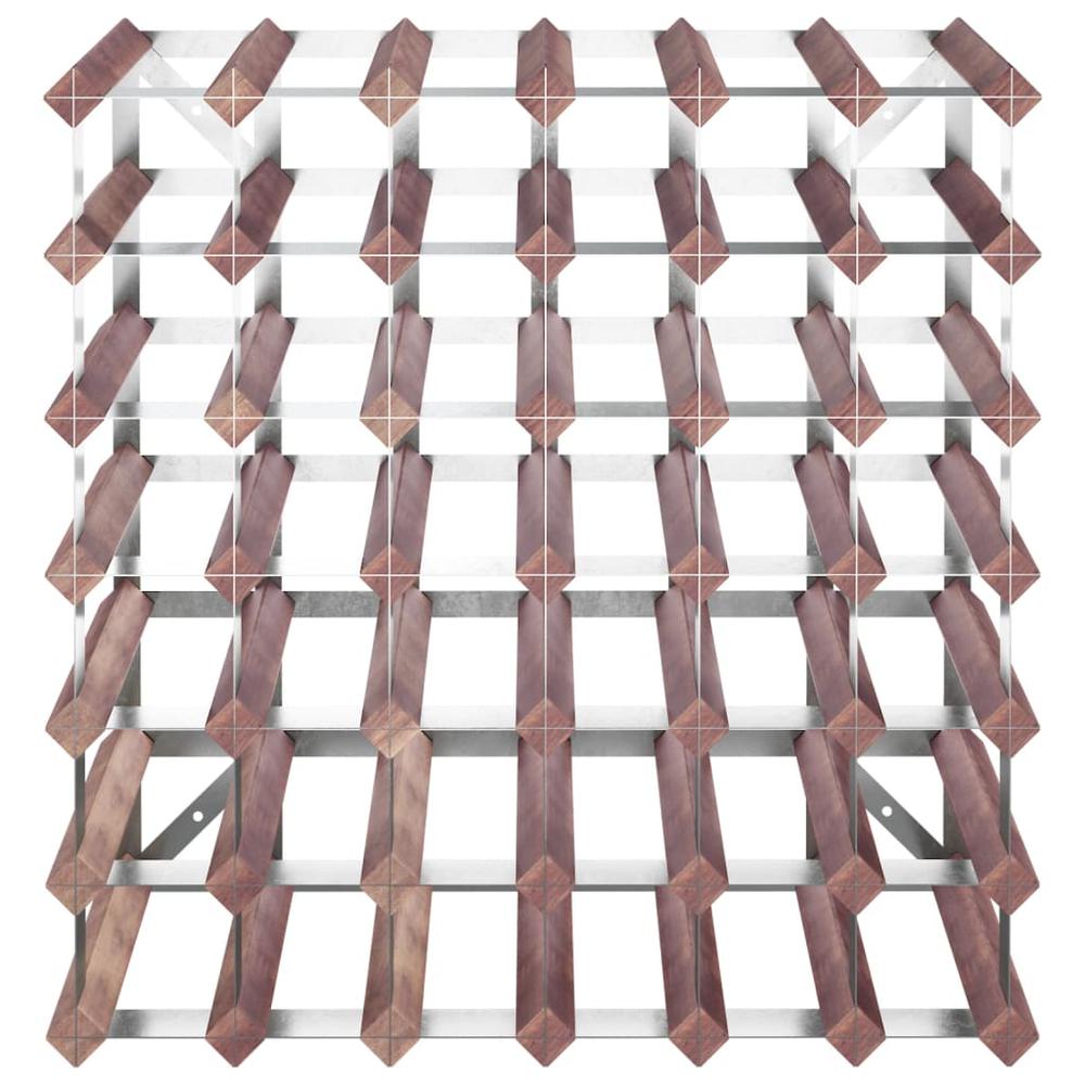 Wine Rack for 42 Bottles Brown Solid Wood Pine - vidaXL