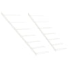 Wall-mounted Wine Rack for 7 Bottles 2 pcs White Metal - vidaXL
