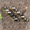 Wall-mounted Wine Rack for 7 Bottles 2 pcs Gold Metal - vidaXL