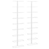 Wall-mounted Wine Rack for 9 Bottles 2 pcs White Iron - vidaXL