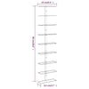 Wall-mounted Wine Rack for 9 Bottles 2 pcs White Iron - vidaXL
