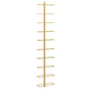 Wall-mounted Wine Rack for 10 Bottles Gold Metal - vidaXL