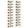 Wall-mounted Wine Rack for 10 Bottles 2 pcs Gold Metal - vidaXL